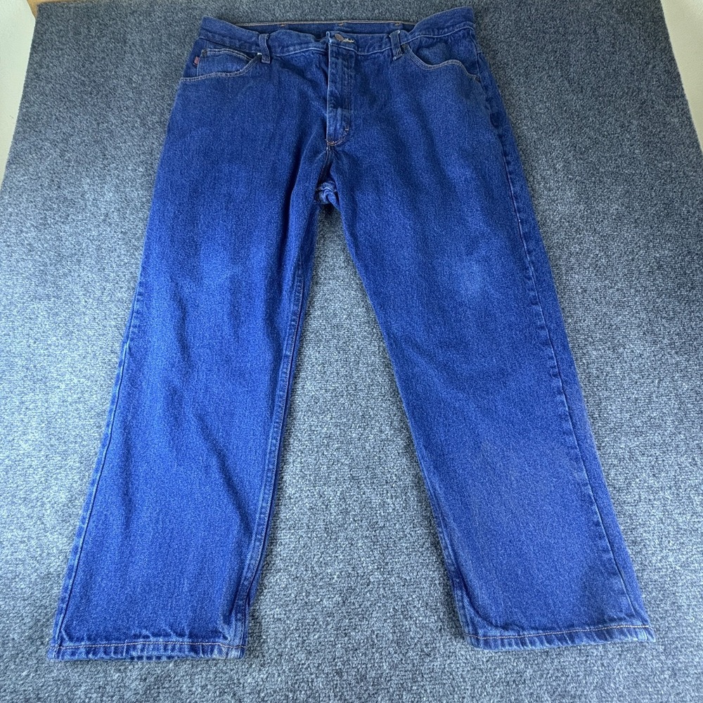 Red Kap Jeans Mens 38x26 Blue Denim Cotton Mid Rise Relaxed Fit Straight Leg